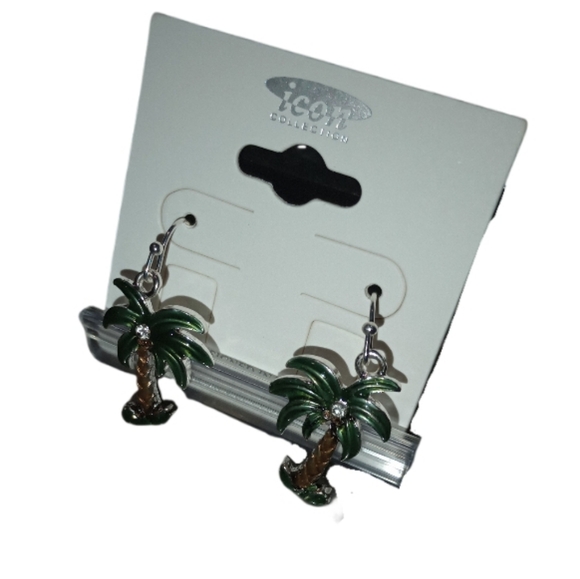 Palm tree earrings - Picture 3 of 5